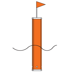 Model B11529O Standard Can Race Course Marker