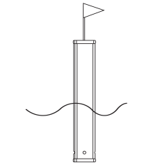 Model B11529W Standard Can Race Course Marker