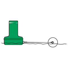 Model B5CPRFWG Green Float Collar Channel Marker with Internal Side Ballast